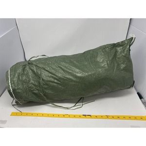 LOT OF 10 GREEN CANVAS SAND BAGS 24" X 13" USED